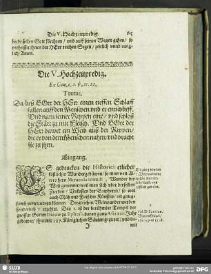 Die V. Hochzeitpredig. Ex Gen.c.2.v.21.22