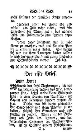 Der elfte Brief - Mein Herr!