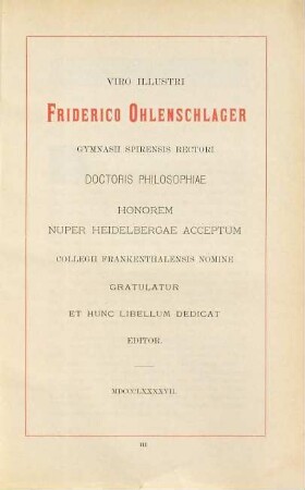 Signaculum medici ocularii Romani : In agro Frankenthalensi repertum et primum in quaestionum vocatum