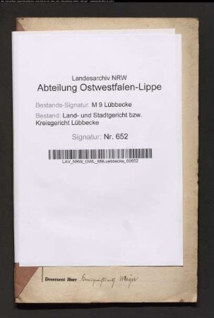Erblasser: Jockheck, Carl Friedrich Wilhelm: