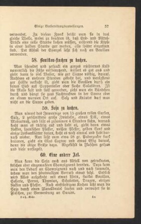 58. Bouillon-Kuchen zu kochen.