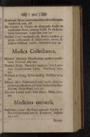 Medica Collectanea.