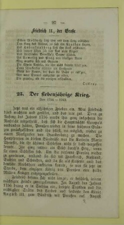 25. Der siebenjährige Krieg