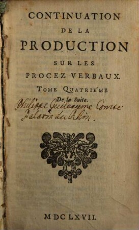 Recueil Des Defenses De Mr. Fouquet. [9] = Tome 4 de la suite, Continuation De La Production ...