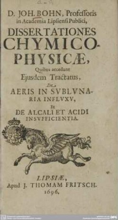 Dissertationes chymico-physicae