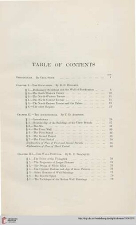 Table of contents