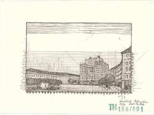 Fischer, Theodor; München, Sendlinger Tor Platz; Hochhaus - Perspektive