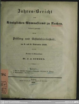 Ueber den historischen Unterricht an Gymnasien