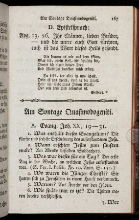Am Sontage Quasimodogeniti.