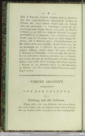 Vierter Abschnitt. Von der Colonne