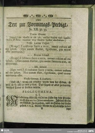 [Erklärung der Vormittags-Predigt, Jo. XII. 32. 33.]