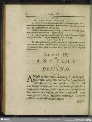 Locus IV. De Angelis