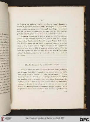 Nouvelles Découvertes dans les Tombeaux de Thebes