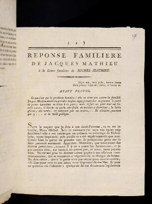 1-6, Reponse Familiere ...