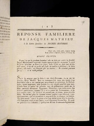 1-6, Reponse Familiere ...
