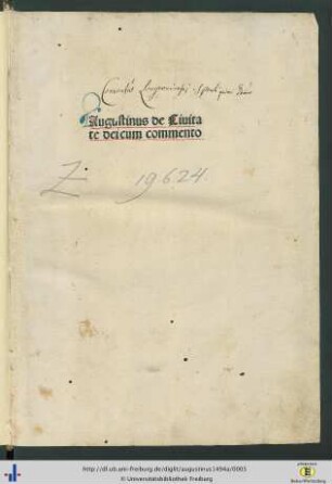 Augustinus de Civitate dei cum commento