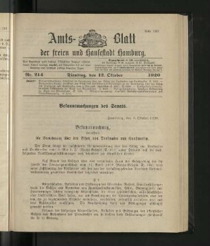 No. 214, 12. Oktober 1920