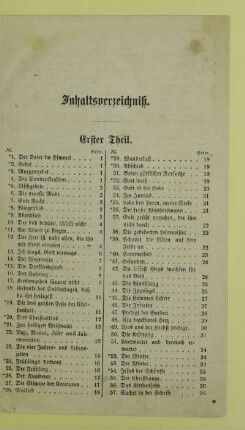 Inhaltsverzeichniß