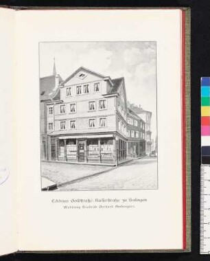 Eckhaus Goldstraße-Kaiserstraße zu Solingen. Wohnung Friedrich Gerhard Ambergers.