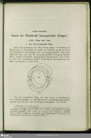 Achter Abschnitt. Durch die Fliehkraft beanspruchte Körper