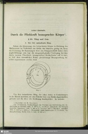 Achter Abschnitt. Durch die Fliehkraft beanspruchte Körper