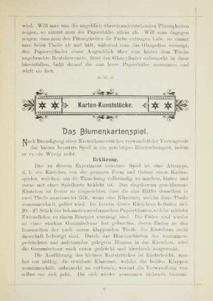 Karten-Kunststücke.