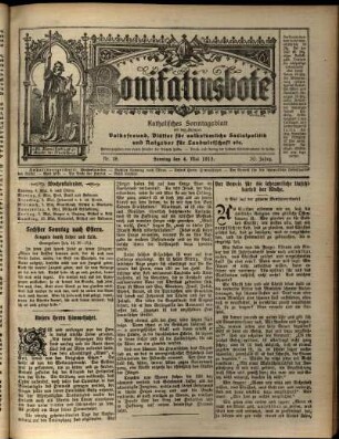 Erste Ausgabe vom Sonntag, den 04. Mai 1913.