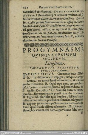 Progymnasma Quinquagesimum Secundum. Litigium