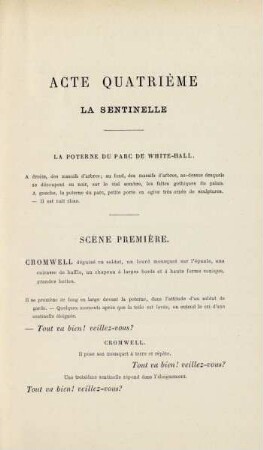 Acte quatrième. La sentinelle
