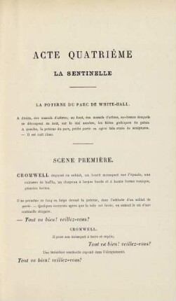 Acte quatrième. La sentinelle