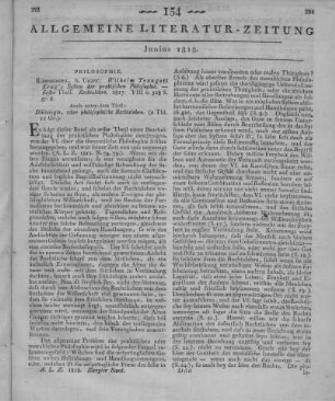 Krug, T. W.: System der praktischen Philosophie. T. 1. Rechtslehre. Königsberg: Unzer 1817 Auch u. d. T.: Dikäologie, oder philosophische Rechtslehre