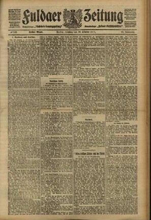 Erste Ausgabe vom Montag, den 30. Oktober 1911.
