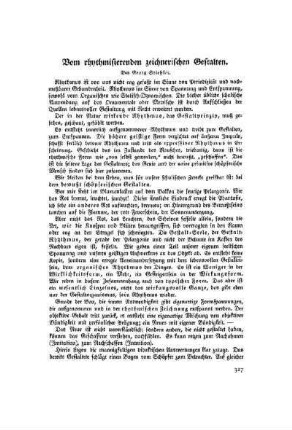 Vom rhythmisierenden zeichnerischen Gestalten