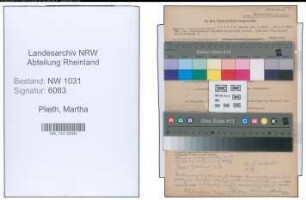 Entnazifizierung Martha Plieth , geb. 01.05.1901 ()