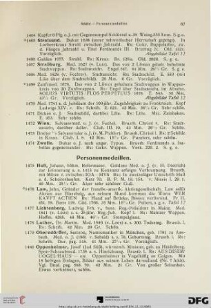 Personenmedaillen (Nr. 1475-1485)