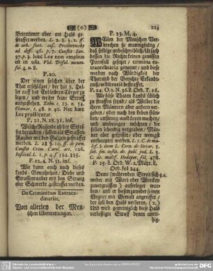 De Criminibus Extraordinariis. Von allerley der Menschen Ubertretungen. P. 23