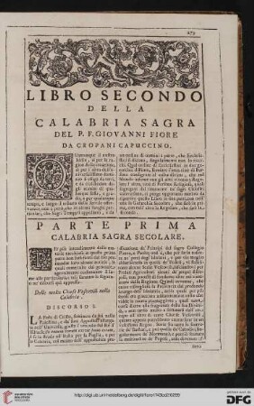 Libro secondo della Calabria Sagra