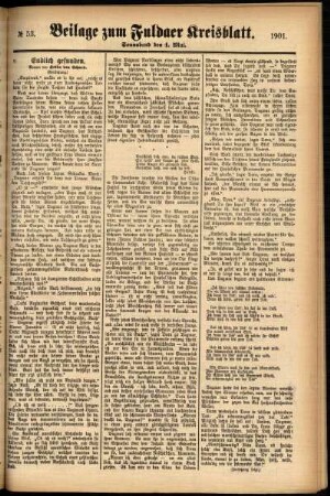 Zweite Ausgabe vom Samstag, den 04. Mai 1901.