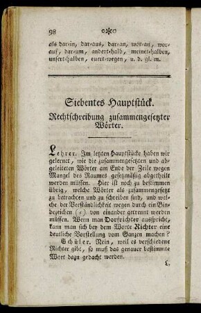 Siebentes Hauptstück. Rechtschreibung zusammengesetzter Wörter.