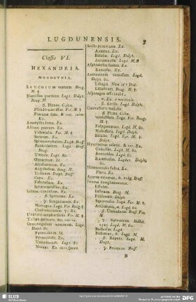 Classis VI. Hexandria