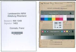 Entnazifizierung Franz Conrads , geb. 03.07.1904 (Haendler)
