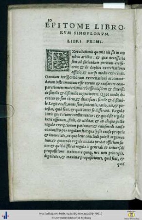 Epitome librorum singulorum.