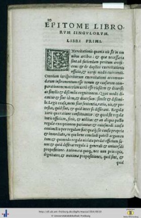 Epitome librorum singulorum.