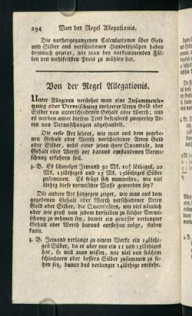294-301, Von der Regel Allegationis