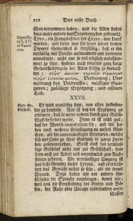 XXVII. Gute Gesellschaft. - XXXVIII. Des Traurens Unanständigkeit.