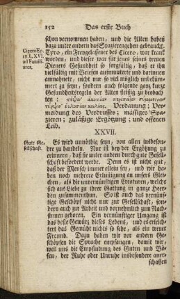 XXVII. Gute Gesellschaft. - XXXVIII. Des Traurens Unanständigkeit.