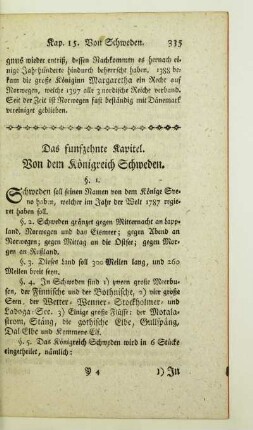 Das funfzehnte kapitel. Von dem Königreich Schweden