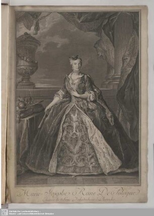 Königin Maria Josepha, Gemahlin König Augusts III. von Polen (1699-1757), in polnischer Tracht