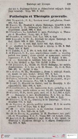Pathologia et Therapia generalis (Nr. 2795 - 3046)