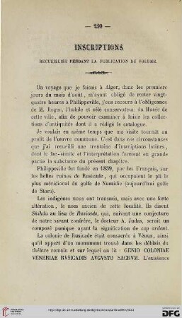 5: Inscriptions recueillies pendant la publication du volume